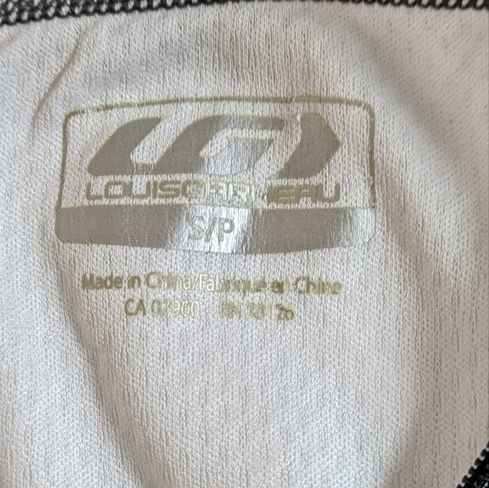 Louis Garneau Men's Cycle Jersey Size S White Black Shirt Full Zip Short Sleeve - Picture 10 of 15